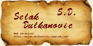Selak Dulkanović vizit kartica